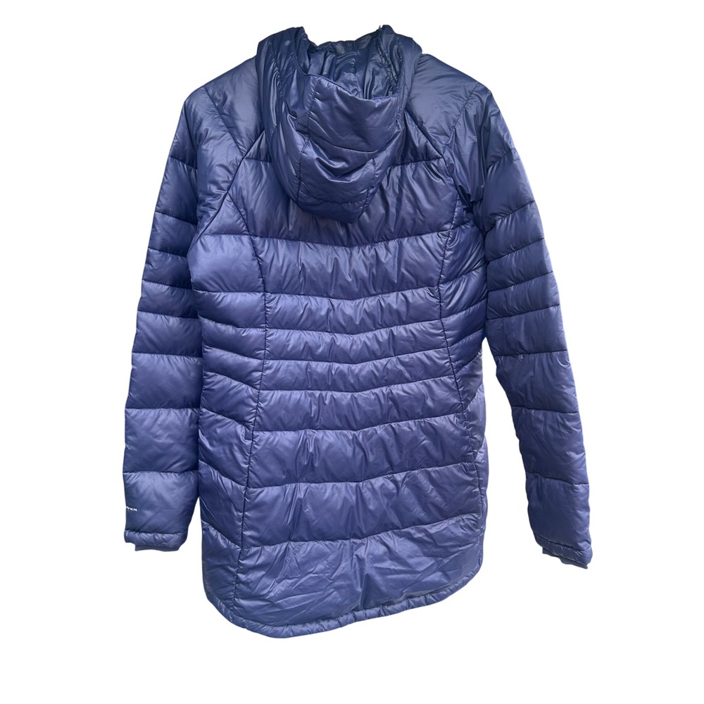 Columbia TurboDown Jacket Womens Small Blue Zip Hooded Outdoor Puffer Omni-Heat - Picture 7 of 7
